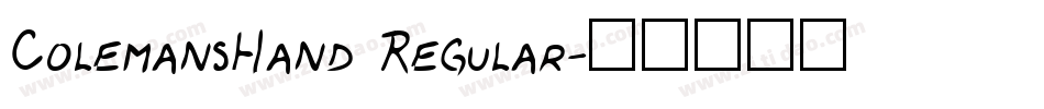 ColemansHand Regular字体转换